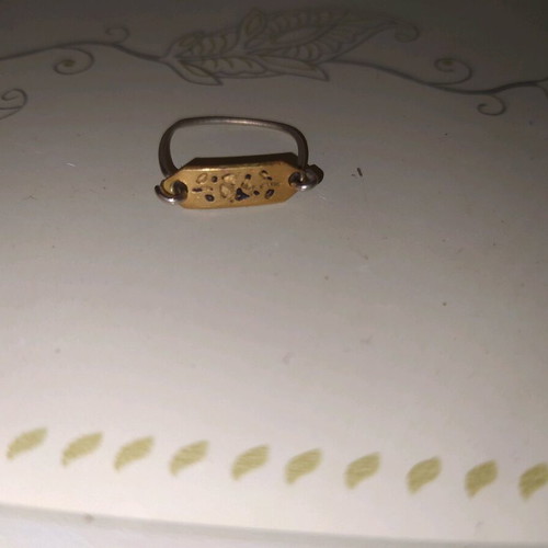 Foot ring carved used, like copper