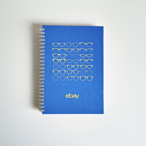 eBay Spiral Notebook with Hard Cover 21x16 cm new