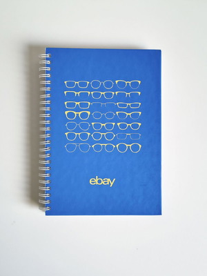 eBay Spiral Notebook with Hard Cover 21x16 cm new