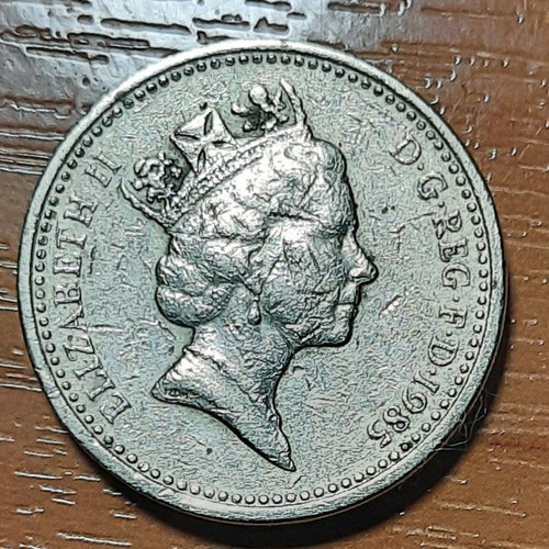 British coins used, 3 pieces with Elizabeth 1975-1994