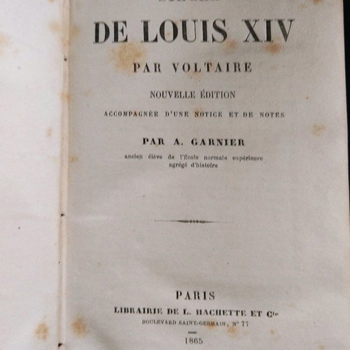 Voltaire Paris Edition 1865 Used Book