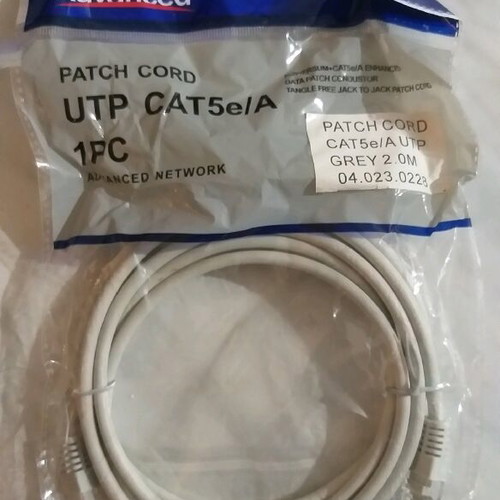 Patch Cord 2 meters grey CAT5e/A UTP new