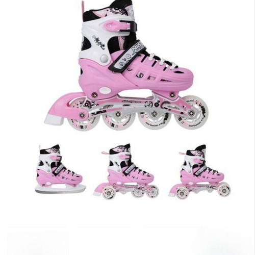 Nils Extreme NH10905 Inline Adjustable Pink Kids Rollers Size M (35-38)