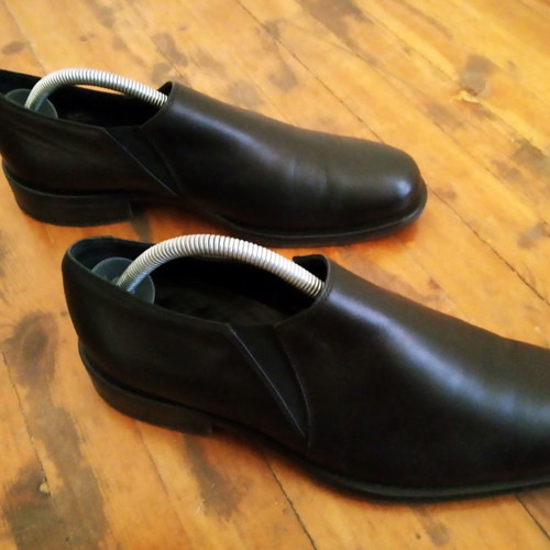 Giorgio Armani leather men's shoes like new, black, size 41