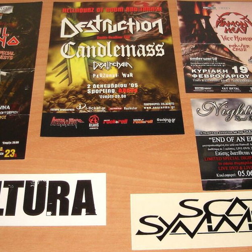 Metal flyers like new, concert promotional pack