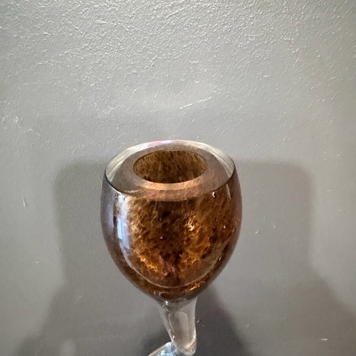 Crystal candlestick transparent 39 cm like new