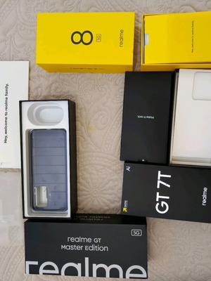Кутии Realme GT7T, Realme 8 и Realme GT Master Edition като нови