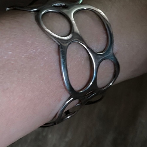 Silver Bracelet 925 New with Adjustable Open Cuff
