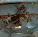 Vintage Wałbrzych Polish porcelain set with gold details like new