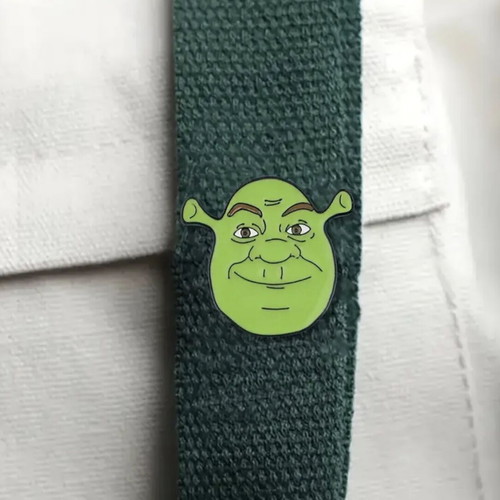 Shrek pin new, green, 3.5 cm