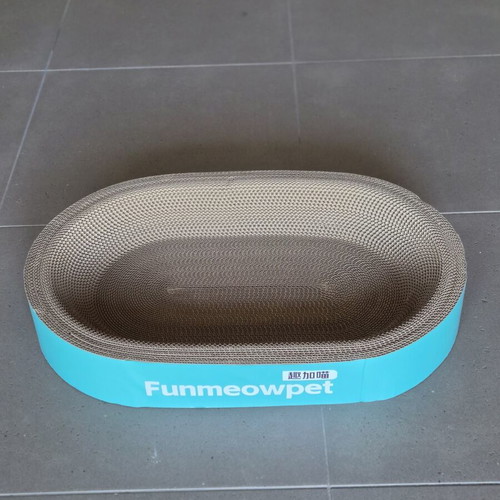 Cat Scratching Bed Funmeowpet Large Blue Paper 60x40x9cm New