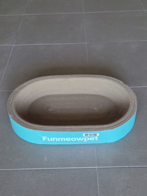 Cat Scratching Bed Funmeowpet Large Blue Paper 60x40x9cm New