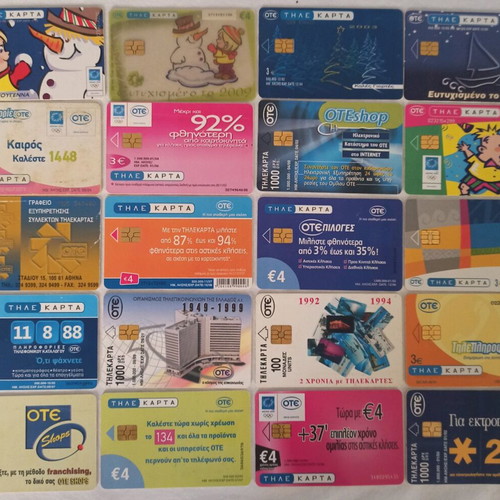 Phone cards used collectible, 119 different