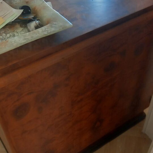 Solid walnut desk from 1950s law office