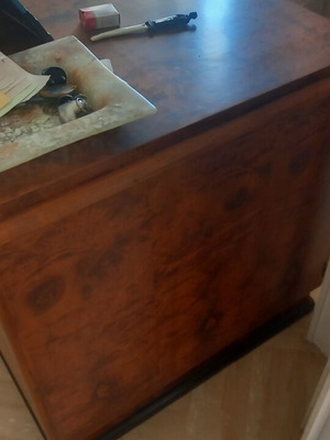 Solid walnut desk from 1950s law office