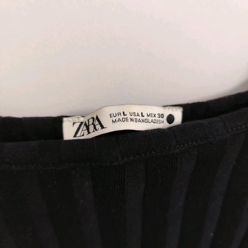 Zara dress set like new, black cotton and white with female figure