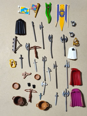 Playmobil knights and castles pieces like new