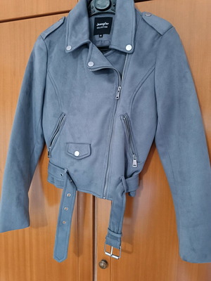 Blue suede jacket size XS like new