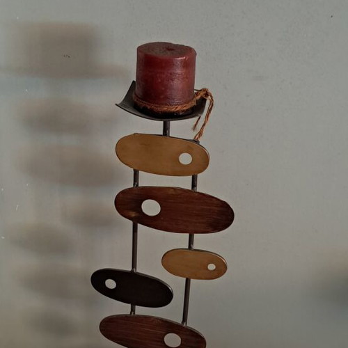 Candlestick in brown shades 0.65cm like new
