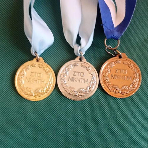 SEGAS Winner Medals Set of 3 Gold Silver Bronze, like new