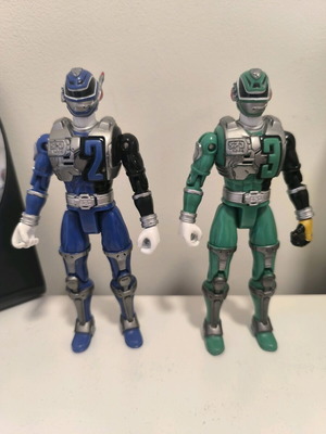 Power Rangers SPD μπλε και πράσινες φιγούρες μεταχειρισμένες
