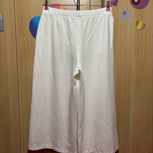 Midi pants with belt and pockets like new, white, size XXL