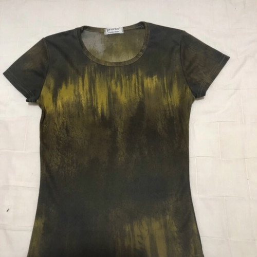 T-shirt like new, two-tone khaki-green, size S