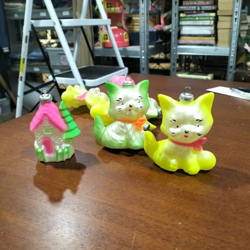 Christmas ornaments used, 70s style