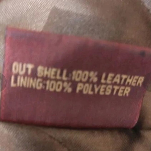 Transfer leather coat used, brown, size L