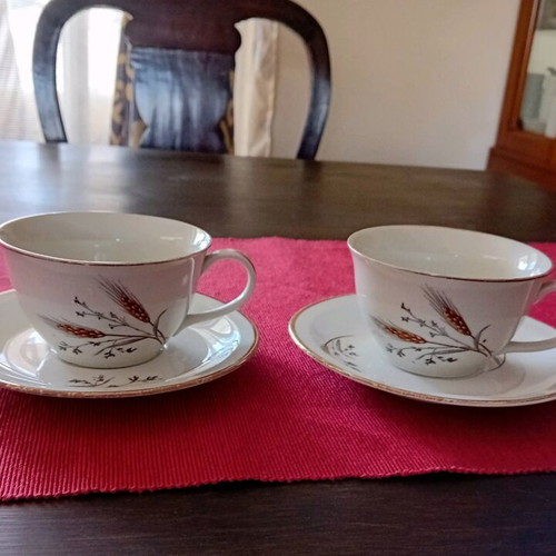 Set of two old porcelain cups used, 1960s, Candia
