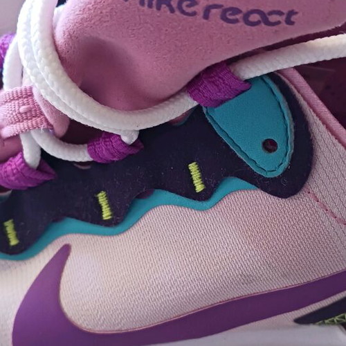 Nike React athletic shoes like new, size 38, blue and pink
