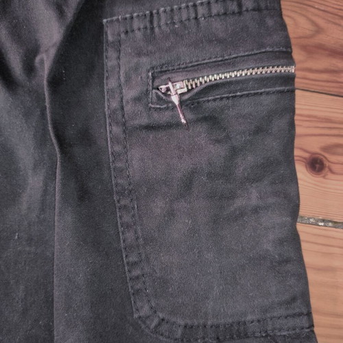 Paranoia Y2K Vintage Low Rise Cargo Pants used, black and gray