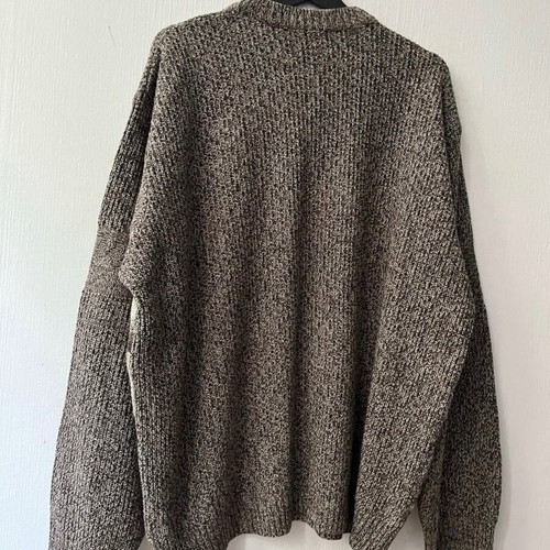 Vintage oversized wool sweater like new, beige and brown, size L