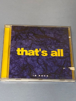 That's All In Rock CD μεταχειρισμένο, σπάνιο ελληνικό rock