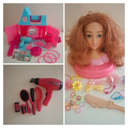 Hairdressing set and cosmetics like new