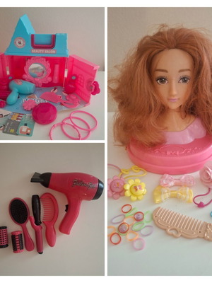 Hairdressing set and cosmetics like new