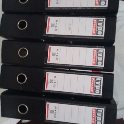 Typo filing folders new, pack of 5 black A4