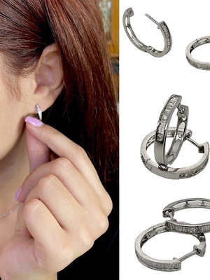 18k White Gold Earrings with Diamonds