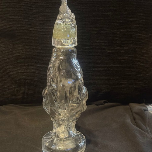 Rooster-shaped bottle like new, 29 centimeters