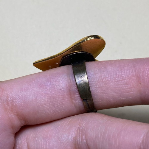 Handmade ring used, gold color