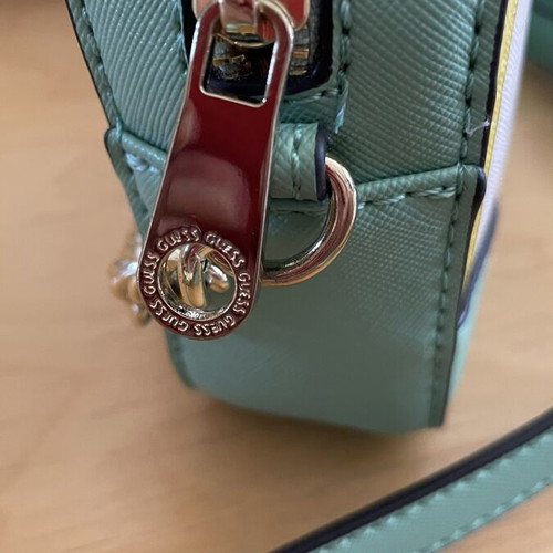 Guess crossbody bag in white and green