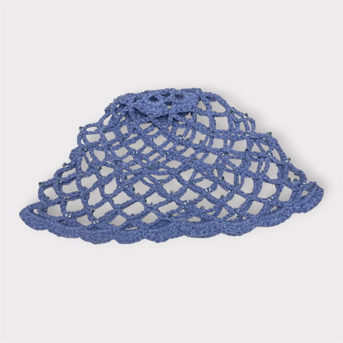 Summer crochet caps with rhinestones new, set of 3