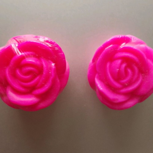 Handmade rose-shaped soaps new in packaging