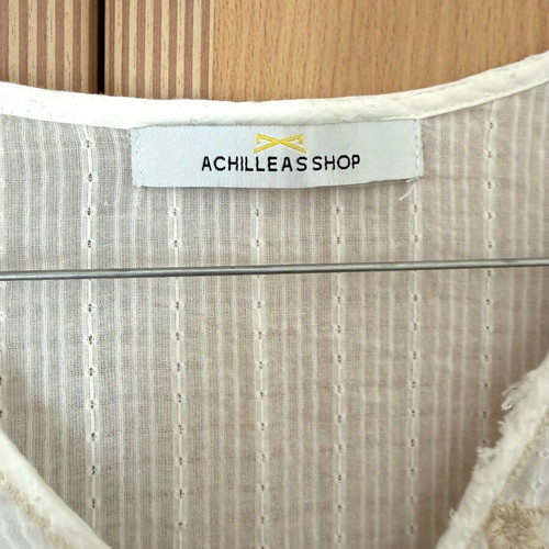 Boho style tunic Achilleas shop size M like new, white