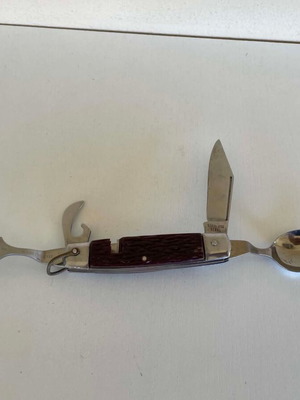Vintage σουγιάς κάμπινγκ με μαχαιροπίρουνα 22cm μεταχειρισμένο