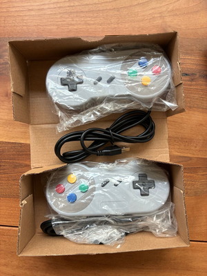 USB game controllers new, pack of two, compatible with PC