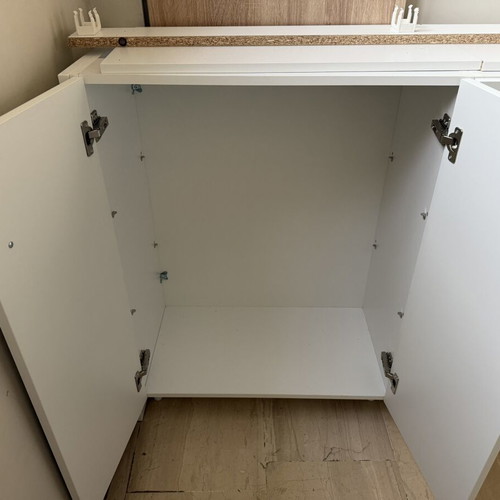 Kitchen counter with storage, like new, 2 deep drawers and large cabinet