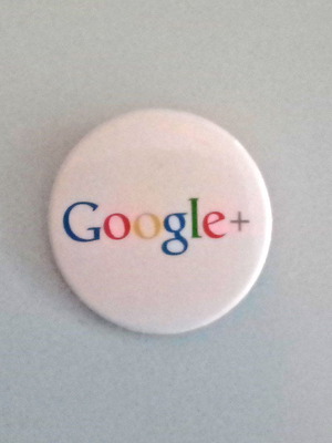 Καρφίτσα πέτου Google+ καινούργια, άσπρη