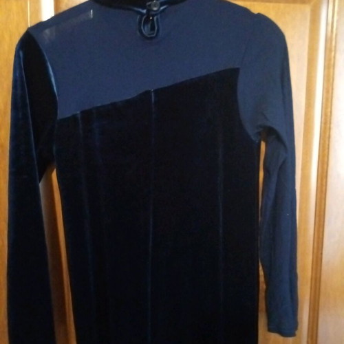 Velvet maxi dress like new, blue