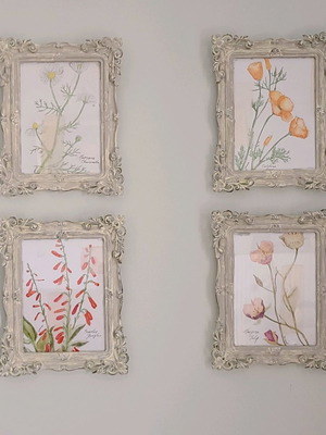 Watercolor paintings set of two, handmade on watercolor paper